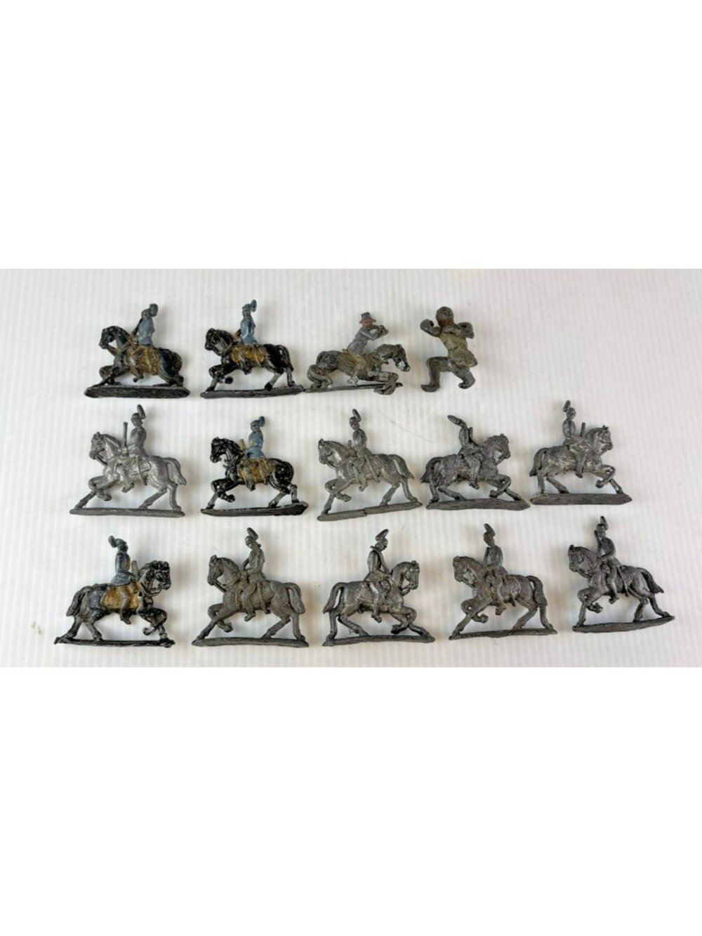 Lot 13 Napoleonic Cavalry Metal Mimi Wargame Figures VTG Lead Pewter Lot Antique